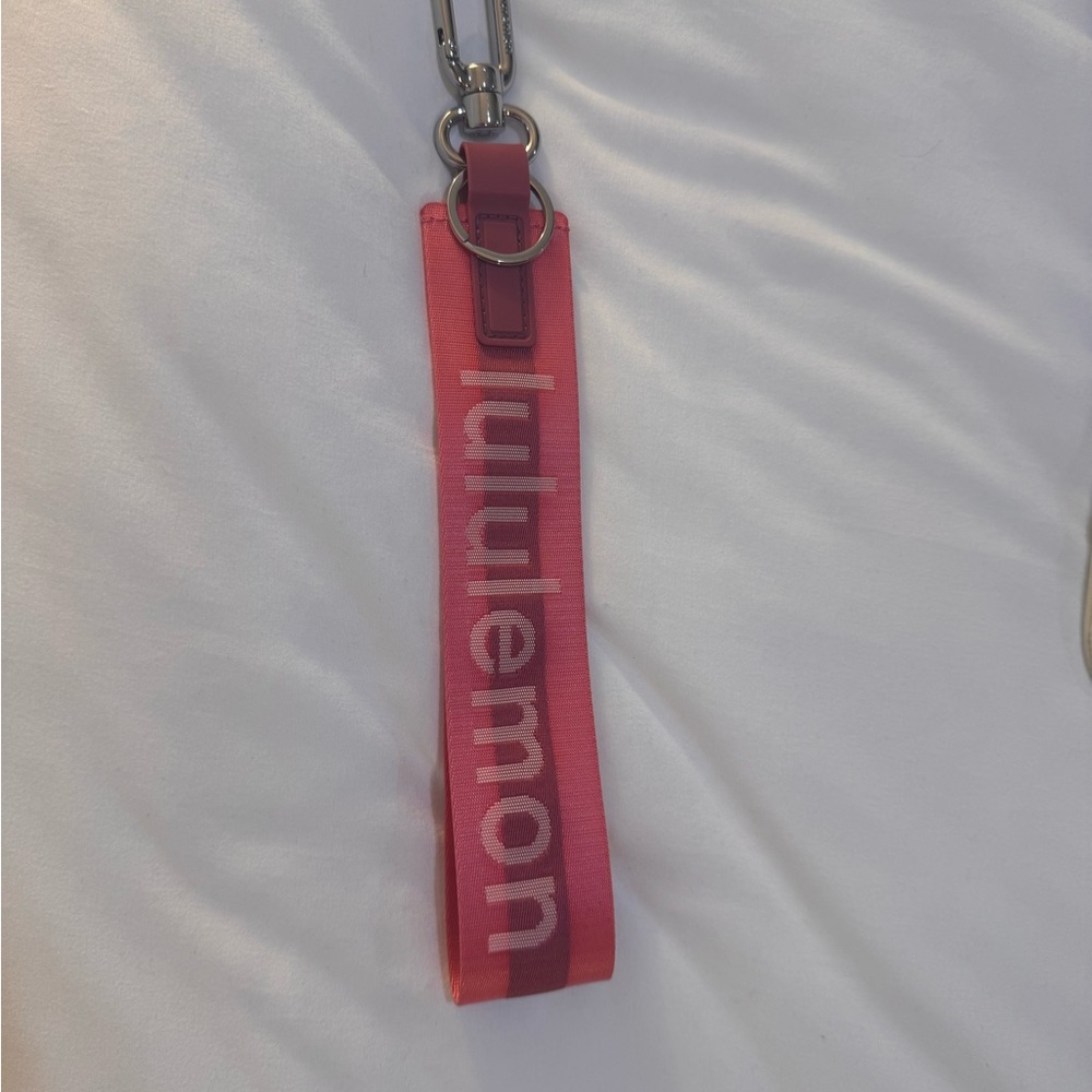 Lululemon NeverLost Pink Keychain